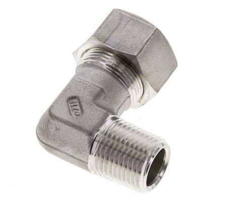 1/2'' NPT Male x 18L Stainless steel 90 deg Elbow Compression Fitting 315 Bar DIN 2353