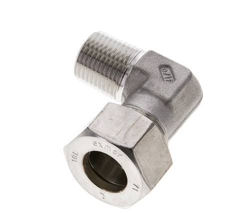 1/2'' NPT Male x 18L Stainless steel 90 deg Elbow Compression Fitting 315 Bar DIN 2353