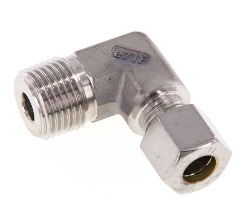 R 1/2'' Male x 10L Stainless steel 90 deg Elbow Compression Fitting 315 Bar DIN 2353