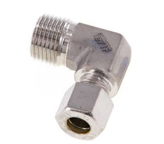 R 1/2'' Male x 10L Stainless steel 90 deg Elbow Compression Fitting 315 Bar DIN 2353