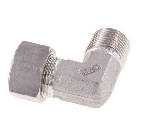 R 1/2'' Male x 15L Stainless steel 90 deg Elbow Compression Fitting 315 Bar DIN 2353