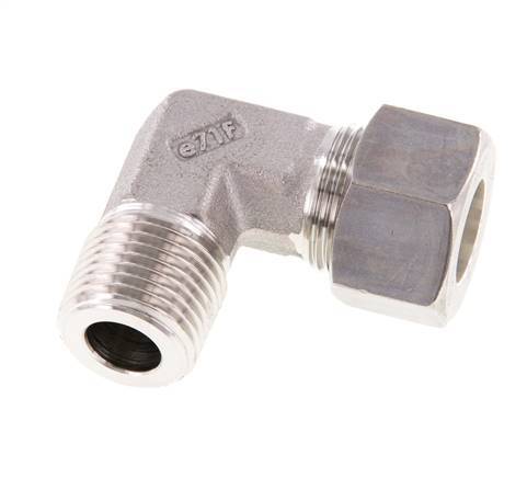 R 1/2'' Male x 15L Stainless steel 90 deg Elbow Compression Fitting 315 Bar DIN 2353