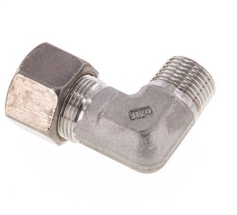 R 1/2'' Male x 16S Stainless steel 90 deg Elbow Compression Fitting 400 Bar DIN 2353