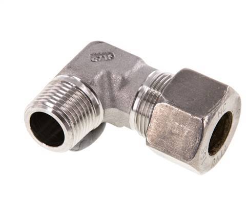 R 1/2'' Male x 16S Stainless steel 90 deg Elbow Compression Fitting 400 Bar DIN 2353