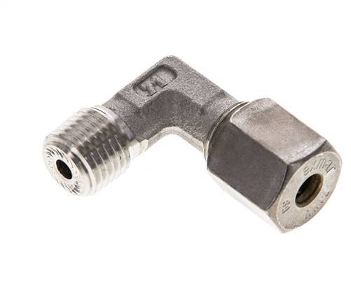 1/4'' NPT Male x 6S Stainless steel 90 deg Elbow Compression Fitting 630 Bar DIN 2353