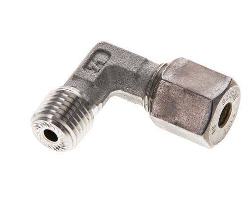 1/4'' NPT Male x 6S Stainless steel 90 deg Elbow Compression Fitting 630 Bar DIN 2353
