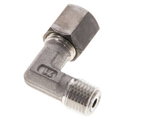 1/4'' NPT Male x 6S Stainless steel 90 deg Elbow Compression Fitting 630 Bar DIN 2353