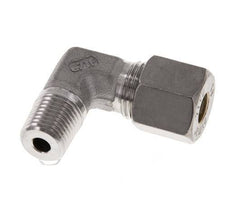 R 1/4'' Male x 8S Stainless steel 90 deg Elbow Compression Fitting 630 Bar DIN 2353