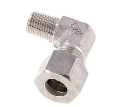 R 1/4'' Male x 12L Stainless steel 90 deg Elbow Compression Fitting 315 Bar DIN 2353