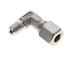 1/8'' NPT Male x 8L Stainless steel 90 deg Elbow Compression Fitting 315 Bar DIN 2353