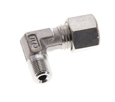 1/8'' NPT Male x 8L Stainless steel 90 deg Elbow Compression Fitting 315 Bar DIN 2353