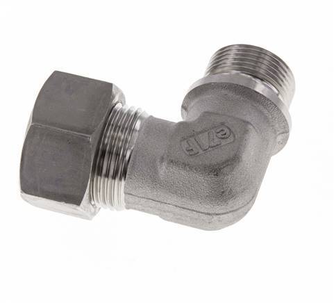 G 3/4'' Male x 22L Stainless steel 90 deg Elbow Compression Fitting 160 Bar DIN 2353