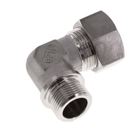 G 3/4'' Male x 22L Stainless steel 90 deg Elbow Compression Fitting 160 Bar DIN 2353