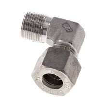R 3/8'' Male x 12L Stainless steel 90 deg Elbow Compression Fitting 315 Bar DIN 2353