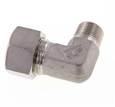 R 3/8'' Male x 15L Stainless steel 90 deg Elbow Compression Fitting 315 Bar DIN 2353