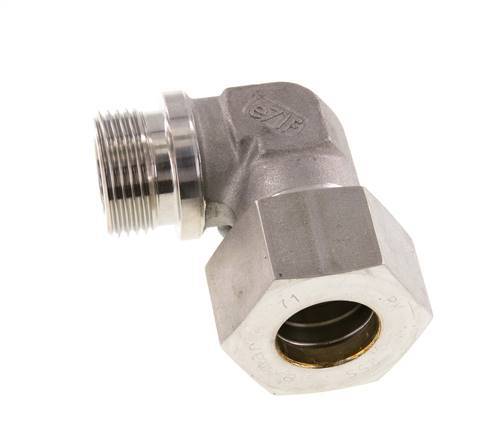 G 1'' Male x 25S Stainless steel 90 deg Elbow Compression Fitting 400 Bar DIN 2353