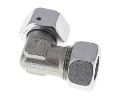 M26x1.5 x 18L Zinc plated Steel Adjustable 90 deg Elbow Fitting with Sealing cone and O-ring 315 Bar DIN 2353