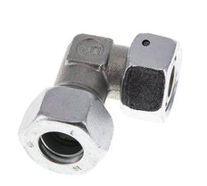 M26x1.5 x 18L Zinc plated Steel Adjustable 90 deg Elbow Fitting with Sealing cone and O-ring 315 Bar DIN 2353