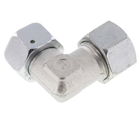 M30x2 x 20S Zinc plated Steel Adjustable 90 deg Elbow Fitting with Sealing cone and O-ring 400 Bar DIN 2353