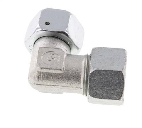 M30x2 x 20S Zinc plated Steel Adjustable 90 deg Elbow Fitting with Sealing cone and O-ring 400 Bar DIN 2353