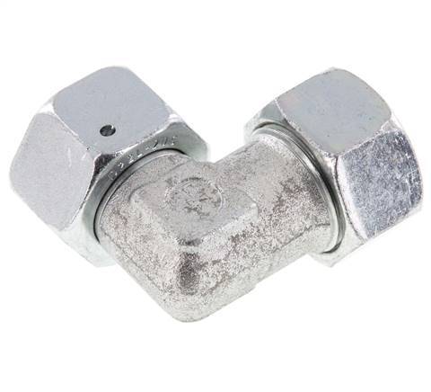 M30x2 x 22L Zinc plated Steel Adjustable 90 deg Elbow Fitting with Sealing cone and O-ring 160 Bar DIN 2353