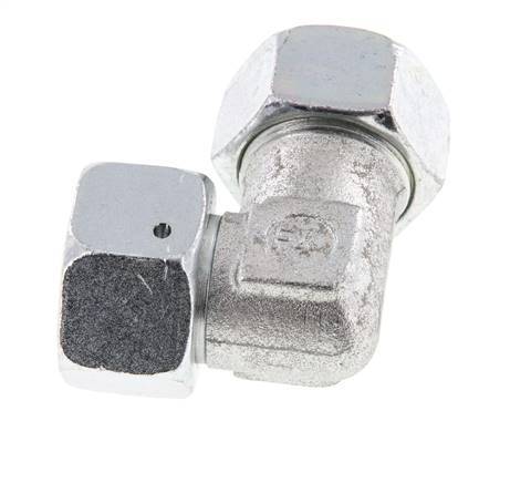 M30x2 x 22L Zinc plated Steel Adjustable 90 deg Elbow Fitting with Sealing cone and O-ring 160 Bar DIN 2353