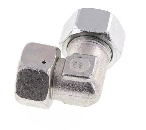 M36x2 x 25S Zinc plated Steel Adjustable 90 deg Elbow Fitting with Sealing cone and O-ring 400 Bar DIN 2353