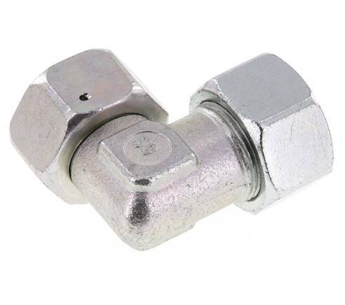 M36x2 x 25S Zinc plated Steel Adjustable 90 deg Elbow Fitting with Sealing cone and O-ring 400 Bar DIN 2353