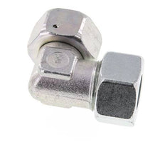 M36x2 x 25S Zinc plated Steel Adjustable 90 deg Elbow Fitting with Sealing cone and O-ring 400 Bar DIN 2353
