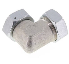 M52x2 x 42L Zinc plated Steel Adjustable 90 deg Elbow Fitting with Sealing cone and O-ring 160 Bar DIN 2353