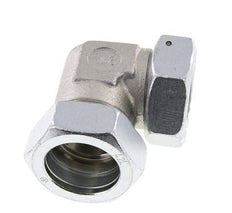 M52x2 x 42L Zinc plated Steel Adjustable 90 deg Elbow Fitting with Sealing cone and O-ring 160 Bar DIN 2353