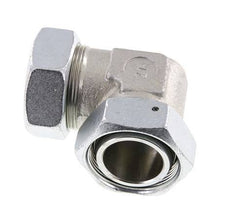 M52x2 x 42L Zinc plated Steel Adjustable 90 deg Elbow Fitting with Sealing cone and O-ring 160 Bar DIN 2353
