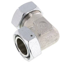 M52x2 x 42L Zinc plated Steel Adjustable 90 deg Elbow Fitting with Sealing cone and O-ring 160 Bar DIN 2353