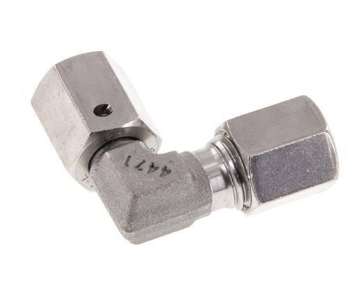 M12x1.5 x 6L Stainless steel Adjustable 90 deg Elbow Fitting with Sealing cone and O-ring 315 Bar DIN 2353