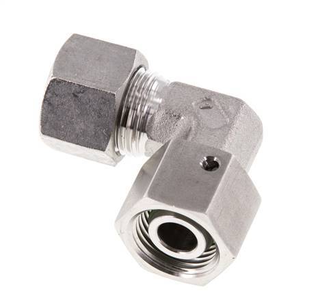 M18x1.5 x 12L Stainless steel Adjustable 90 deg Elbow Fitting with Sealing cone and O-ring 315 Bar DIN 2353