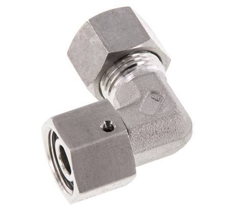 M18x1.5 x 12L Stainless steel Adjustable 90 deg Elbow Fitting with Sealing cone and O-ring 315 Bar DIN 2353
