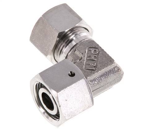 M22x1.5 x 15L Stainless steel Adjustable 90 deg Elbow Fitting with Sealing cone and O-ring 315 Bar DIN 2353