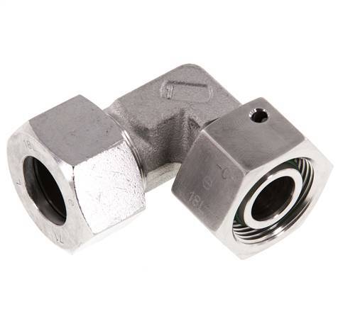 M26x1.5 x 18L Stainless steel Adjustable 90 deg Elbow Fitting with Sealing cone and O-ring 315 Bar DIN 2353