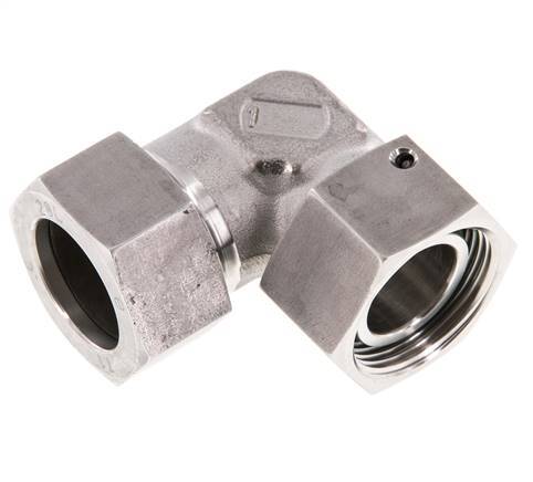 M36x2 x 28L Stainless steel Adjustable 90 deg Elbow Fitting with Sealing cone and O-ring 160 Bar DIN 2353