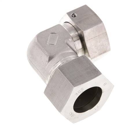 M42x2 x 30S Stainless steel Adjustable 90 deg Elbow Fitting with Sealing cone and O-ring 400 Bar DIN 2353