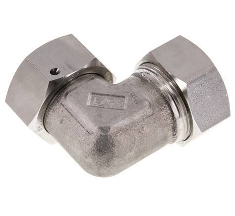 M45x2 x 35L Stainless steel Adjustable 90 deg Elbow Fitting with Sealing cone and O-ring 160 Bar DIN 2353