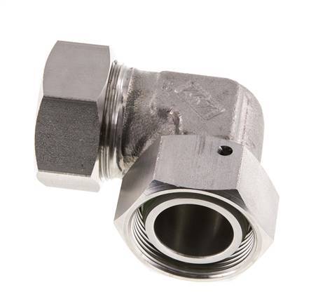 M45x2 x 35L Stainless steel Adjustable 90 deg Elbow Fitting with Sealing cone and O-ring 160 Bar DIN 2353