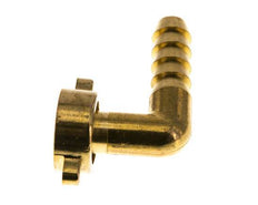 G 1/2'' x 10mm Brass 90 deg Elbow Hose barb with NBR Seal and Wing Nut 16 Bar
