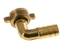 G 1/2'' x 13mm Brass 90 deg Elbow Hose barb with NBR Seal and Wing Nut 16 Bar