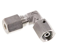 M12x1.5 x 6L Stainless steel Adjustable 90 deg Elbow Compression Fitting with Sealing cone and O-ring 315 Bar DIN 2353