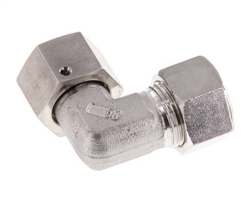 M22x1.5 x 15L Stainless steel Adjustable 90 deg Elbow Compression Fitting with Sealing cone and O-ring 315 Bar DIN 2353