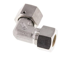 M22x1.5 x 15L Stainless steel Adjustable 90 deg Elbow Compression Fitting with Sealing cone and O-ring 315 Bar DIN 2353