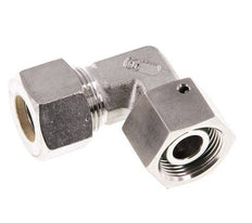 M22x1.5 x 15L Stainless steel Adjustable 90 deg Elbow Compression Fitting with Sealing cone and O-ring 315 Bar DIN 2353