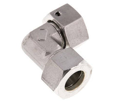 M26x1.5 x 18L Stainless steel Adjustable 90 deg Elbow Compression Fitting with Sealing cone and O-ring 315 Bar DIN 2353