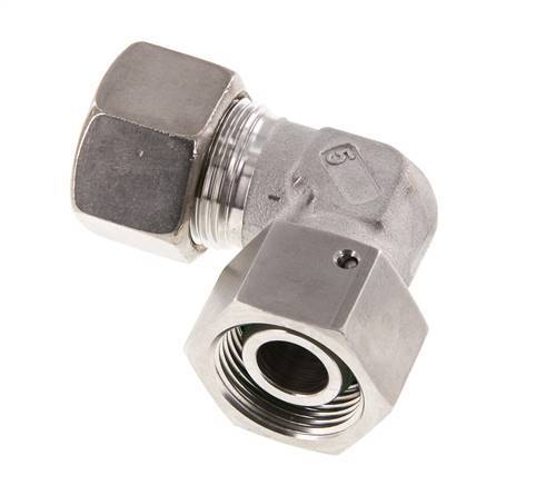 M30x2 x 20S Stainless steel Adjustable 90 deg Elbow Compression Fitting with Sealing cone and O-ring 400 Bar DIN 2353